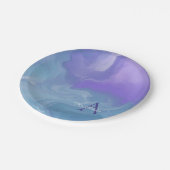 Witchy Waterverf Paars en Blauwgroen douanenaam Papieren Bordje (Gekanteld)