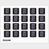 Witchy Whimsigoth esthetiek met katten Vierkante Sticker (Vel)