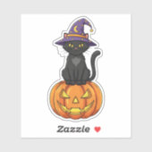 Witchy Whiskers Halloween Sticker (Vel)