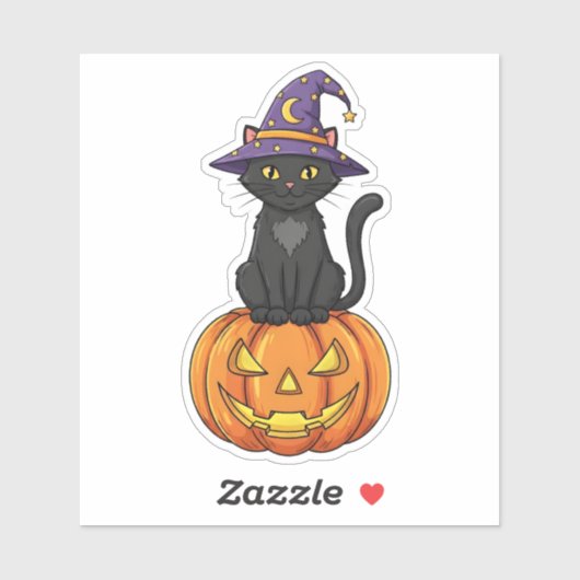 Witchy Whiskers Halloween Sticker (Vel)