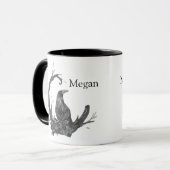 Witchy Wicca Pagan Crow Raven Mok (Voorkant links)
