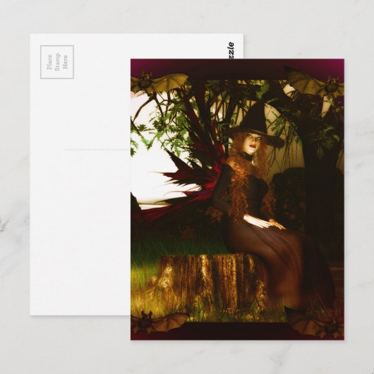 Witchy Woman Briefkaart (Voorkant / Achterkant)