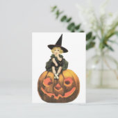 Witchy Woman  Halloween Briefkaart (Staand voorkant)