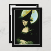 Witchy Woman Mona Lisa Halloween Briefkaart (Voorkant / Achterkant)