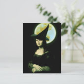 Witchy Woman Mona Lisa Halloween Briefkaart (Staand voorkant)