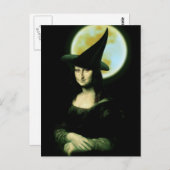 Witchy Woman Mona Lisa Halloween Briefkaart (Voorkant / Achterkant)