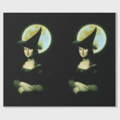 Witchy Woman Mona Lisa Halloween Cadeaupapier (Vlak)