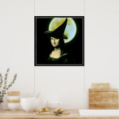 Witchy Woman Mona Lisa Halloween Poster (Keuken)