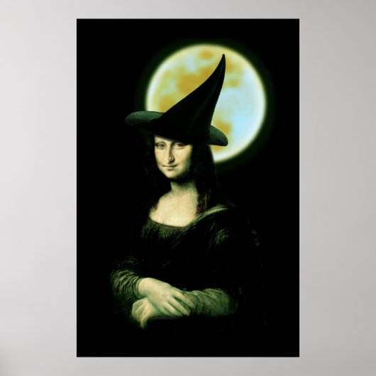 Witchy Woman Mona Lisa Halloween Poster (Voorkant)