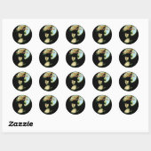 Witchy Woman Mona Lisa Halloween Ronde Sticker (Vel)