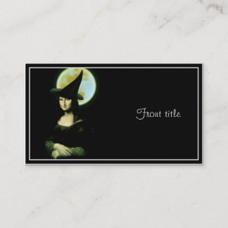 Witchy Woman Mona Lisa Halloween Visitekaartje