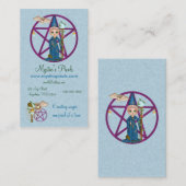 Witchy Woman Penctacle Pixel Art Visitekaartje (Voorkant / Achterkant)