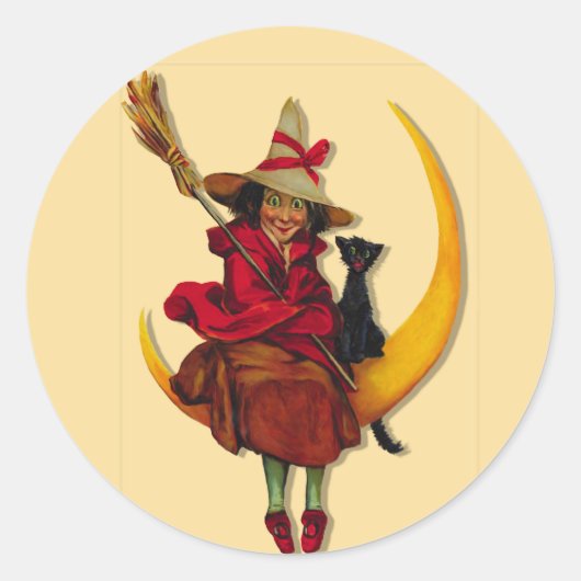 Witchy Woman Ronde Sticker (Voorkant)