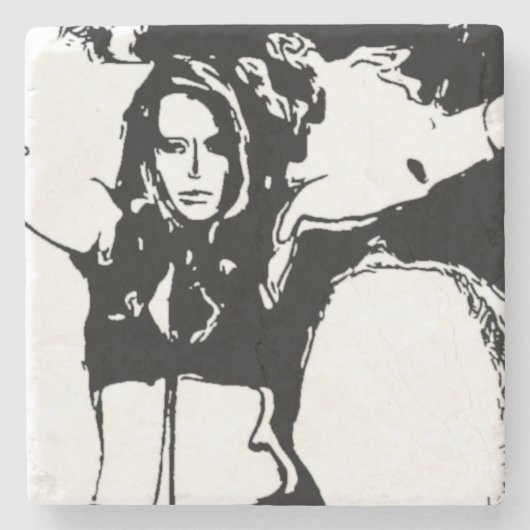 Witchy Woman Stenen Onderzetter (Voorkant)