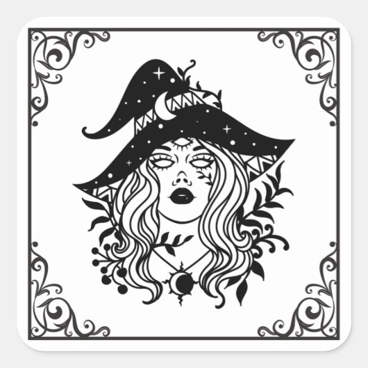 Witchy Woman Sticker (Voorkant)