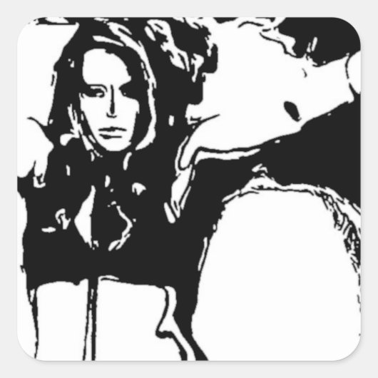 Witchy Woman Vierkante Sticker (Voorkant)