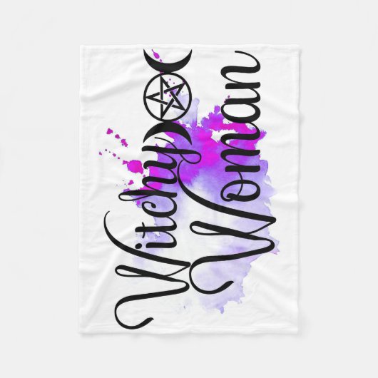 Witchy Woman Waterverf Fleece Deken (Voorkant)