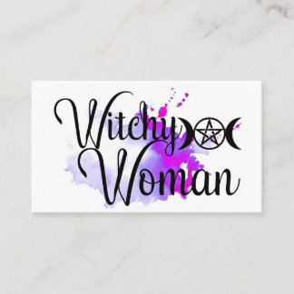Witchy Woman Waterverf Visitekaartje