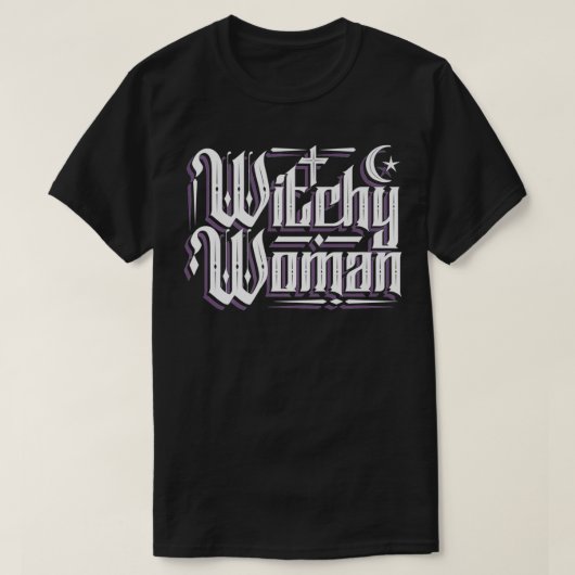 Witchy Woman Wicca Moon Premium T-shirt (Design voorkant)