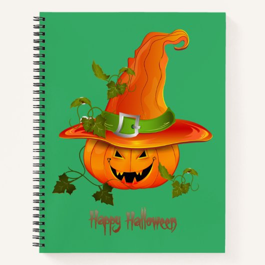 Witchy Wonders: Halloween Theme Custom Notitieboek (Voorkant)