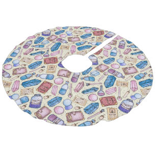 Witchy Wonders Tree Skirt Imitatie Linnen Kerstboom Kleed