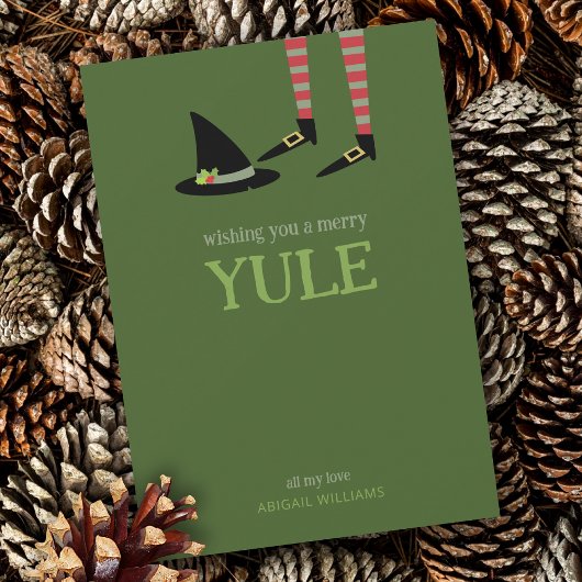 Witchy Yule Feestdagenkaart