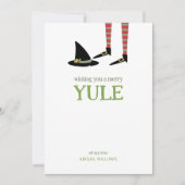 Witchy Yule Holiday Card Feestdagenkaart (Voorkant)