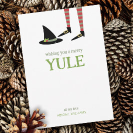 Witchy Yule Holiday Card Feestdagenkaart
