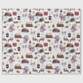 Witchy Yule kerstagepapier Cadeaupapier (Vlak)