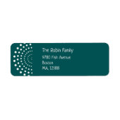 Witcirkels blauwgroen aangepast etiket (Voorkant)