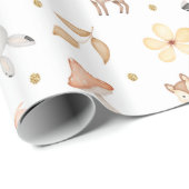 Witd Waterverf Bosdieren Cadeaupapier (Rol Hoek)