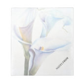 WITE CALLA LIGT  NOOT PAD NOTITIEBLOK (Voorkant)