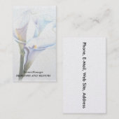 WITE CALLA LIGT  VISITEKAARTJES (Voorkant / Achterkant)