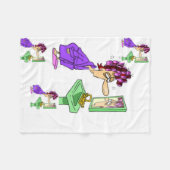 Wite roller lady deken voor haar luie dagen (Voorkant (Horizontaal))