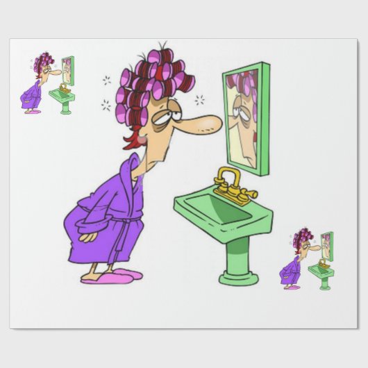 Witenrollerdame met glanzend papier (Vlak)