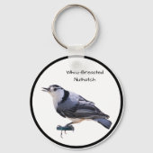 Witgebluste Nuthatch Sleutelhanger (Voorkant)