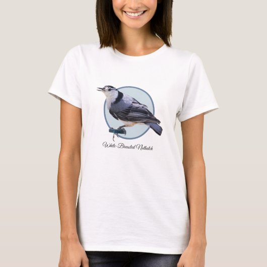Witgebluste Nuthatch T-shirt (Voorkant)