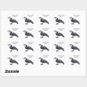 Witgebluste Nuthatch Vierkante Sticker (Vel)