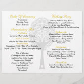 witgeel vedertje gevouwen bruiloft (Achterkant)