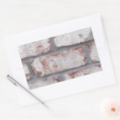 witgekalkte bakstenen muur rechthoekige sticker (Envelop)