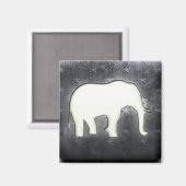 witgekalkte olifant magneet (Voorkant / Achterkant)
