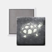 witgekalkte schildpad magneet (Voorkant / Achterkant)