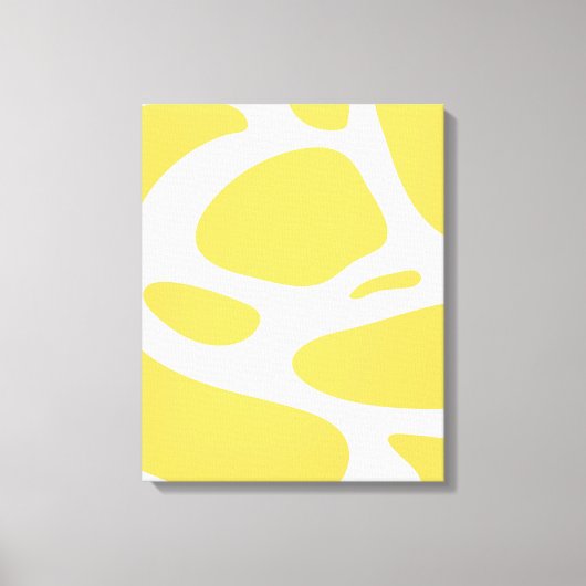 Witgele abstracte canvasafdruk canvas afdruk (Voorkant)