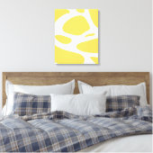 Witgele abstracte canvasafdruk canvas afdruk (Insitu (Slaapkamer))