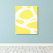 Witgele abstracte canvasafdruk canvas afdruk (Insitu (Houten vloer))