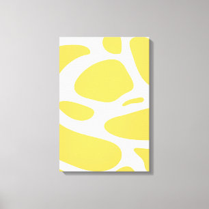 Witgele abstracte canvasafdruk canvas afdruk