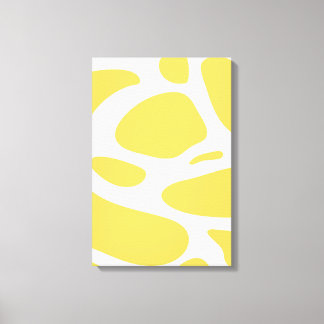 Witgele abstracte canvasafdruk canvas afdruk