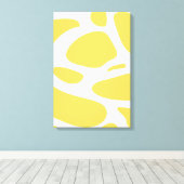 Witgele abstracte canvasafdruk canvas afdruk (Insitu (Houten vloer))