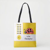 Witgele baby speelgoed tote bag (Voorkant)