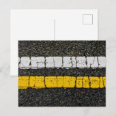 Witgele dubbellijn briefkaart (Voorkant / Achterkant)